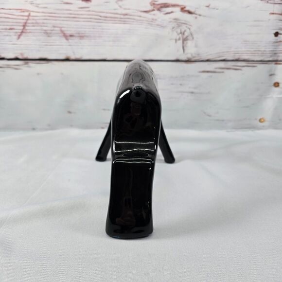 Mid Century Mod MCM Style Animal Sculpture Figurine Black Ceramic Deer Giraffe - Picture 4 of 10